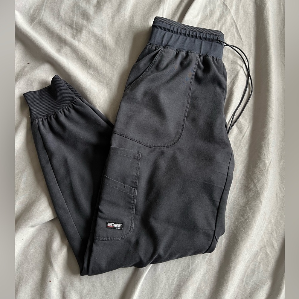Grey's Anatomy Black Cargo Pants with Elastic Waistband